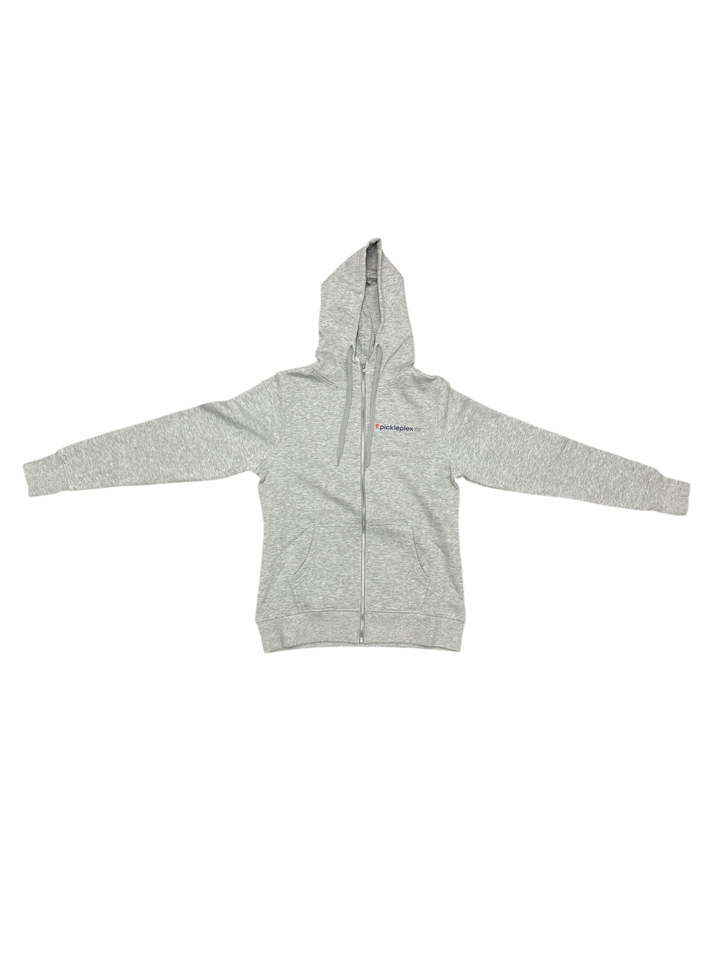 Grey Cotton Full Zip Hoodie