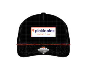Black Truckers Hat with Orange Rope