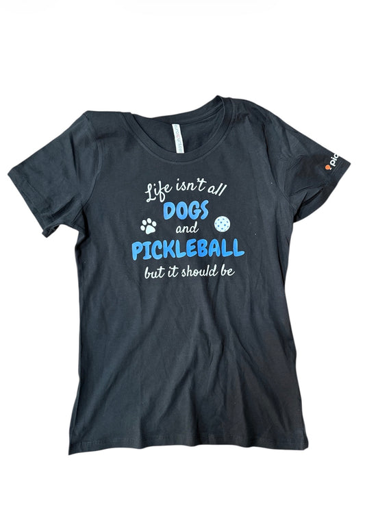 Black Pickleplex Dog Tee
