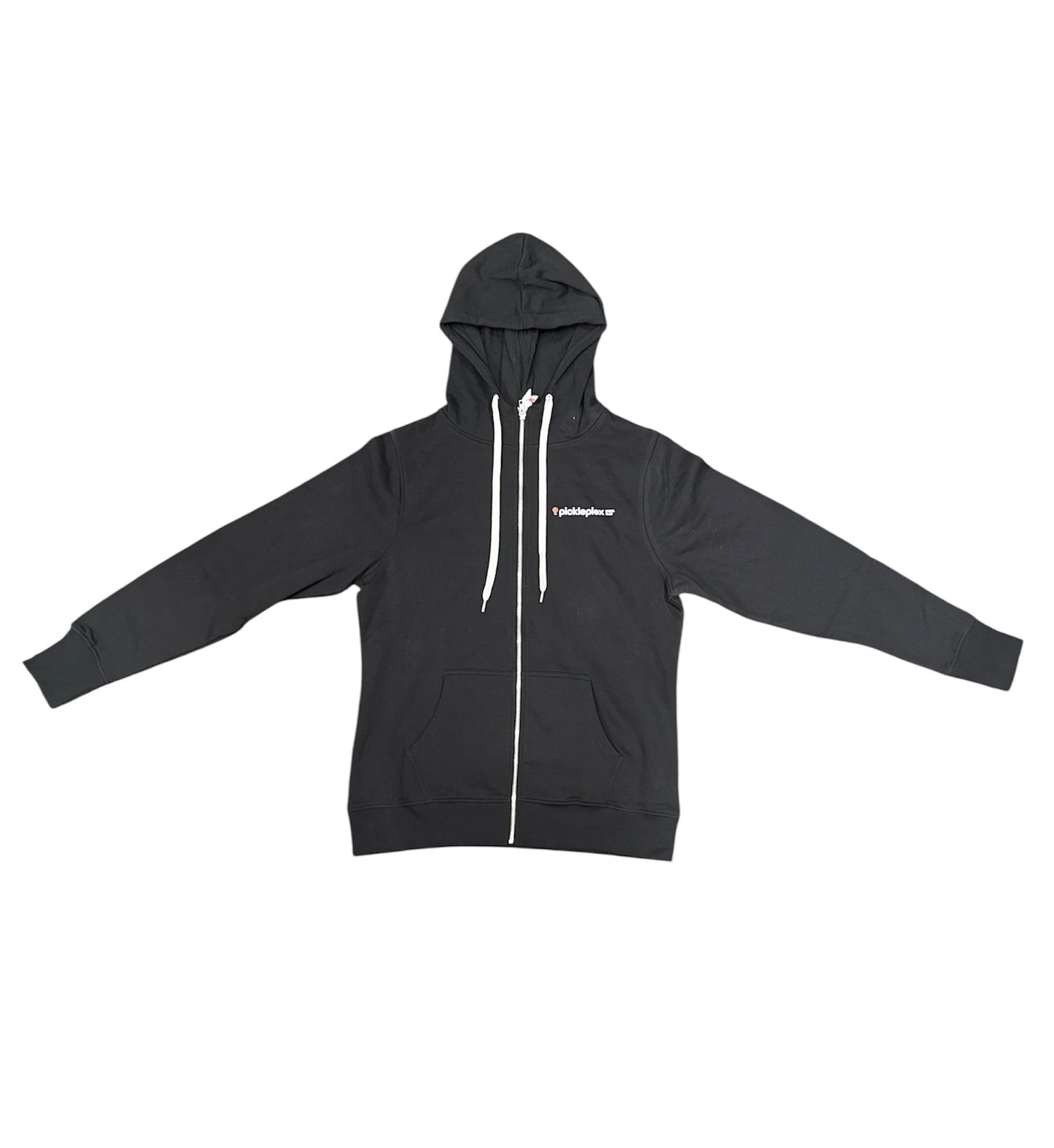 Black Cotton Full Zip Hoodie