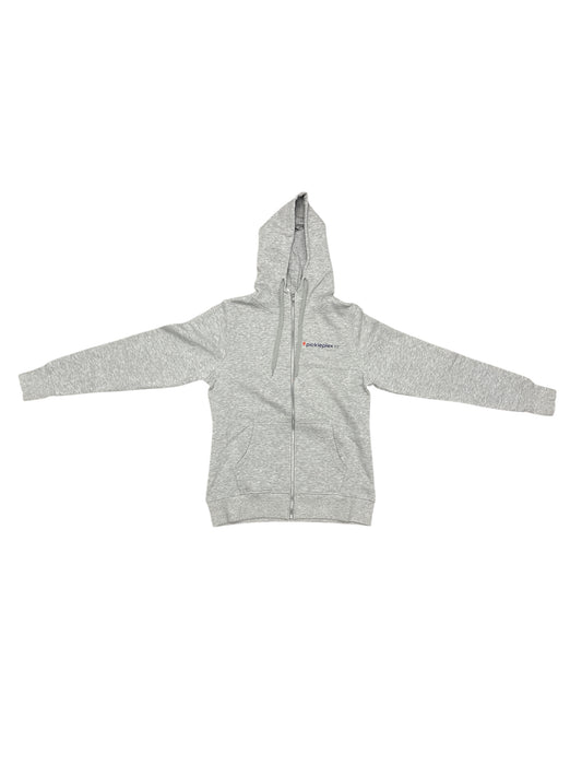 Grey Cotton Full Zip Hoodie